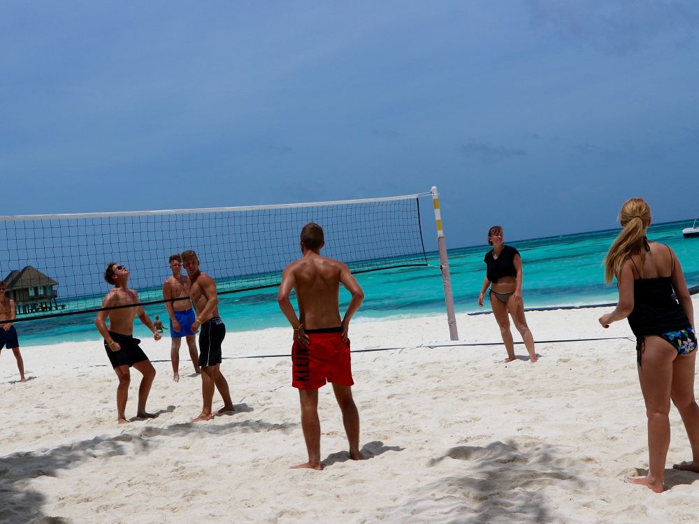 Beachvolley på Maldiverne